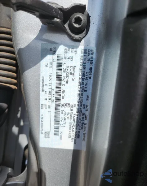 2018 Ford Focus Sel z USA, uszkodzony, nr VIN 1FADP3H2XJL311901